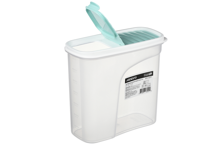 Контейнер для сыпучих продуктов Ardesto Fresh AR1218TP пластиковый 1.8л Бирюзовый - изображение 2