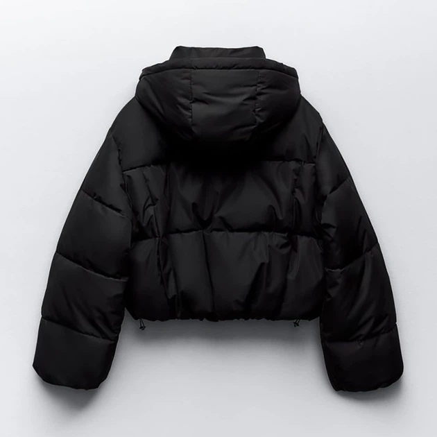 Куртка демісезонна коротка з капюшоном жіноча Zara 947601043 XL