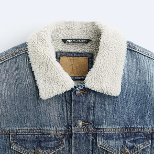 Джинсовая куртка мужская Zara 510799635 M Синяя (1159798281