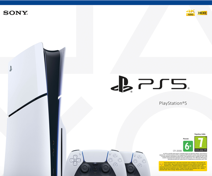 Ігрова приставка Sony PlayStation 5 Slim Blu-ray (2 геймпади Dualsense) - зображення 2