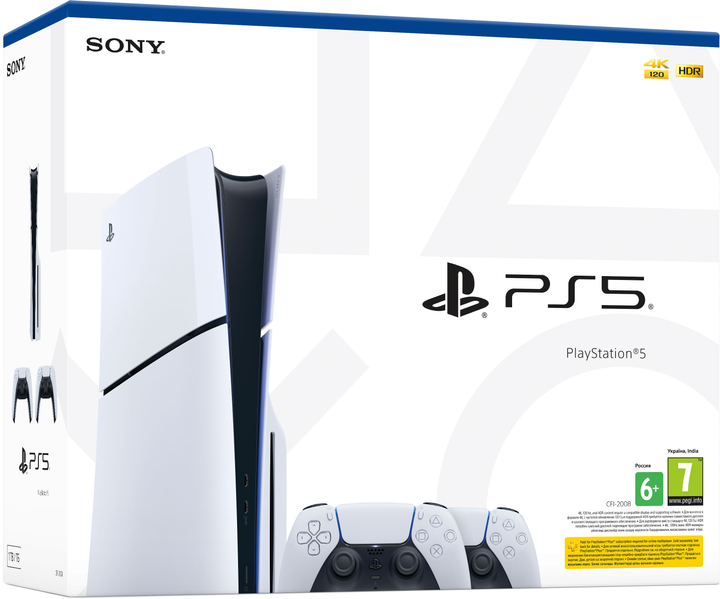 Ігрова приставка Sony PlayStation 5 Slim Blu-ray (2 геймпади Dualsense) - зображення 3