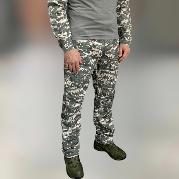Штани тактичні Combat з пазами під наколінники, полікоттон, піксель НАТО, розмір 3XL, штани для військових - зображення 1