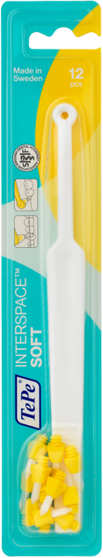 Зубна щітка з вигнутими кінчиками TePe Interspace Soft 1 шт + змінні насадки 12 шт (7317400002033) - зображення 1