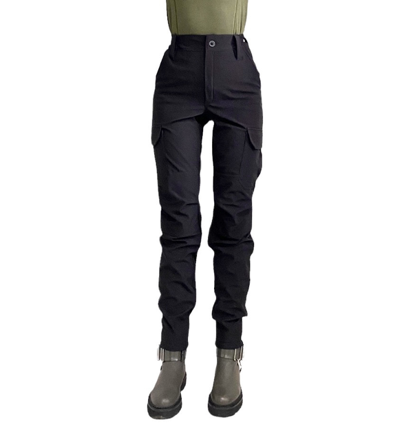 Жіночі поліцейські тактичні штани 50 чорні утеплені - зображення 1
