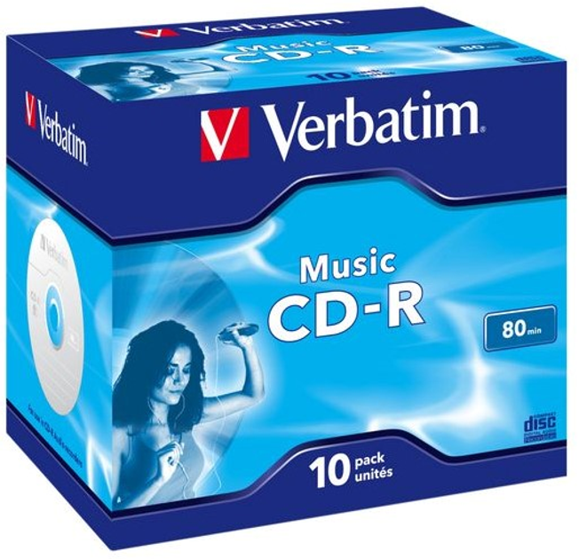 Verbatim CD-R 700 MB Audio Live it Jewel 10 шт (43365) - зображення 1