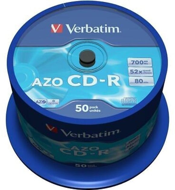 Verbatim CD-R 700Mb 52x Cryst Cake 50 (43343) - obraz 1