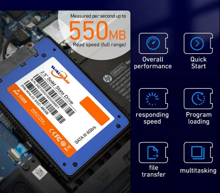 Накопитель SSD WALRAM 128 GB 2.5 Sata 3 - изображение 6