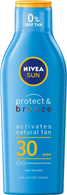 Balsam do opalania Nivea Sun Protect Bronze aktywacja naturalnego opalania SPF 30 200 ml (4005900461995) - obraz 1