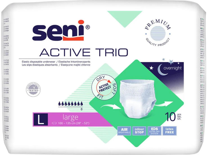 Majtki urologiczne Seni Active Trio L 10 szt (5900516802158) - obraz 1