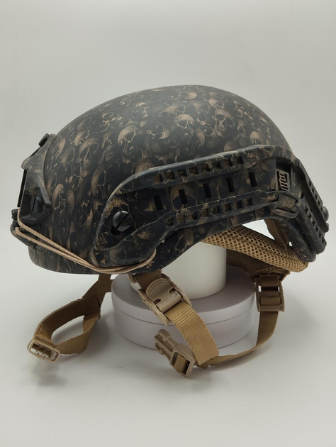 Каска шлем кевларовая военная тактическая баллистическая Украина ОБЕРІГ R - PRO (череп)fast(фаст)клас 1ДСТУ - изображение 2