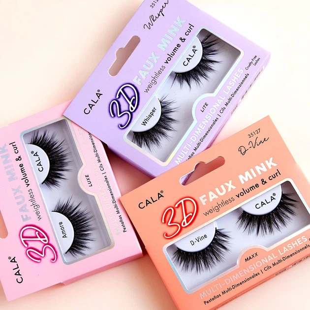 3D накладные ресницы цельные Cala 3D FAUX MINK LASHES: AMORE, 1 пара - Фото 3 3D накладные ресницы цельные Cala 3D FAUX MINK LASHES: AMORE, 1 пара - изображение 3