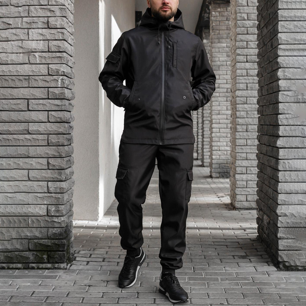 Чоловіча куртка + штани Intruder Easy Softshell чорні розмір 2XL - зображення 1