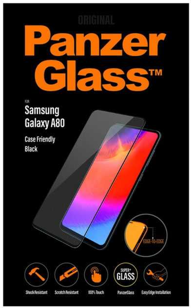 Szkło hartowane Panzer Glass Edge-to-Edge do Samsung Galaxy A80/A90 Black (5711724071928) - obraz 2