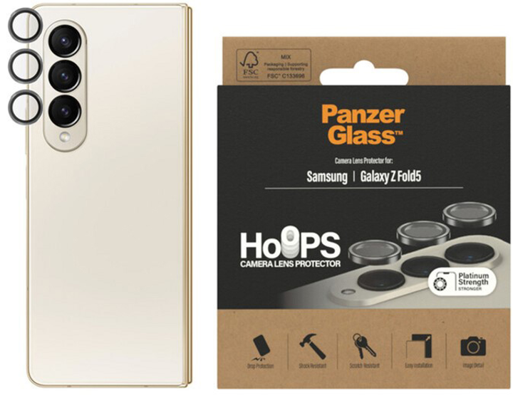 Szkło hartowane Panzer Glass Hoops Camera Lens Protector do Samsung Galaxy Z Fold 5 Clear (5711724004575) - obraz 2