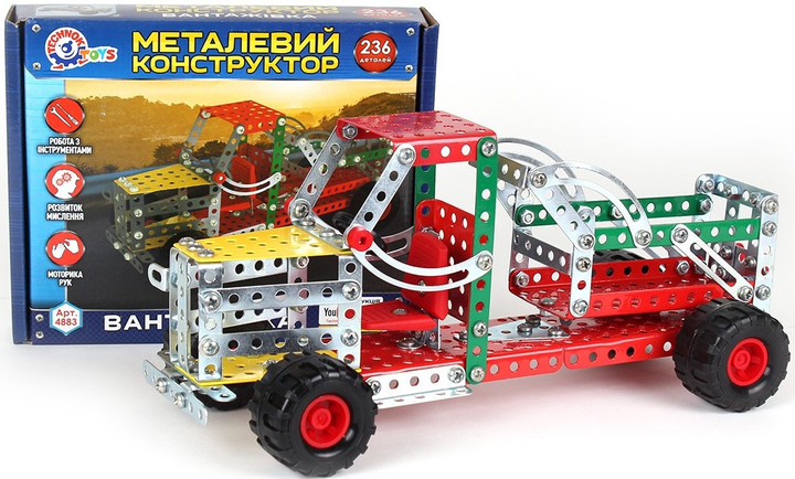 Klocki konstrukcyjne metalowe Technok Ciężarówka 4883 236 elementów (4823037604883) - obraz 1