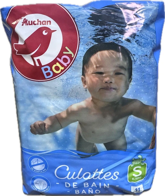 Підгузки-трусики для плавання Auchan S (6-12 кг) 11 штук