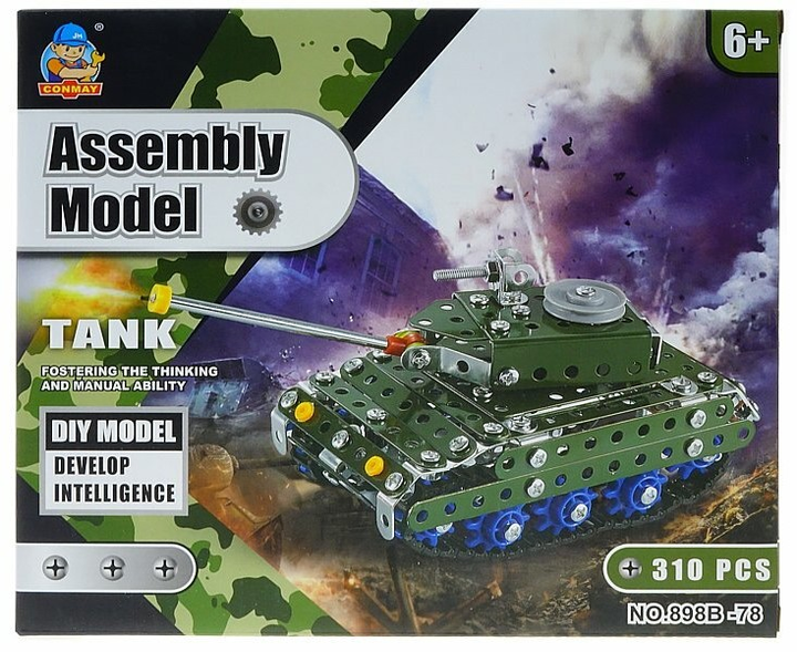 Klocki konstrukcyjne Adar Assembly Model Tank 310 elementów (5901271558281) - obraz 1