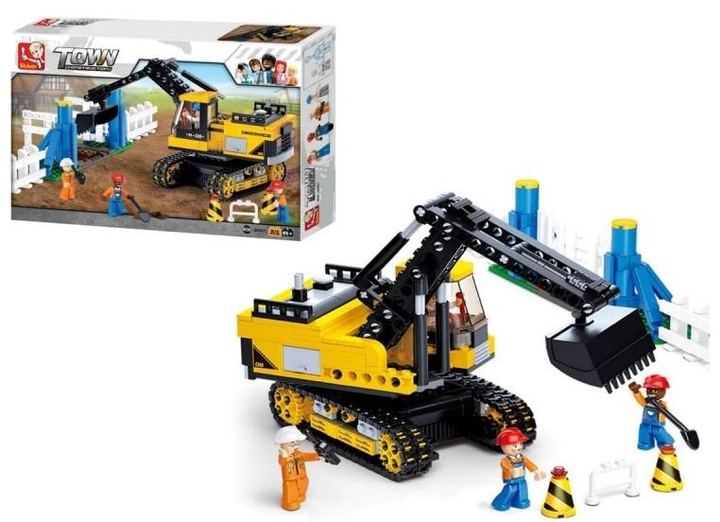Klocki konstrukcyjne Gazelo Excavator Truck Construction 614 elementy (5907773965206) - obraz 1