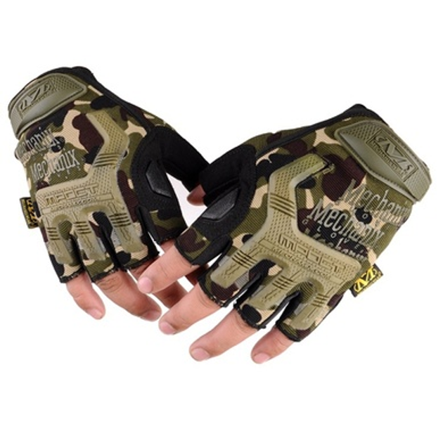 Рукавички тактичні безпалі Mechanix M-Pact Gloves Woodland XL - зображення 1