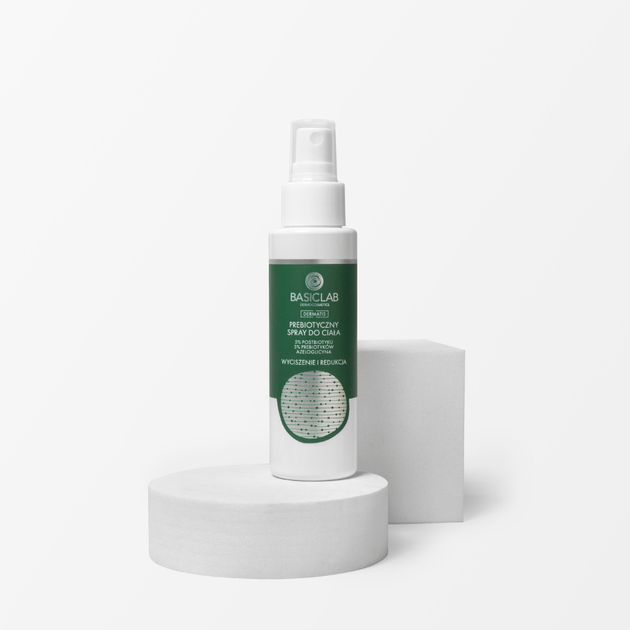 Spray do ciała BasicLab Dermatis prebiotyczny dla skory wrazliwej i problemowej 100 ml (5904639171160) - obraz 3