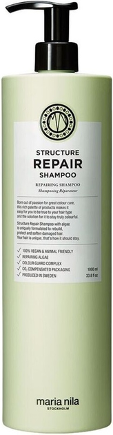 Шампунь Maria nila Structure Repair Shampoo для сухого та пошкодженого волосся 1000 мл (7391681036031) - зображення 1