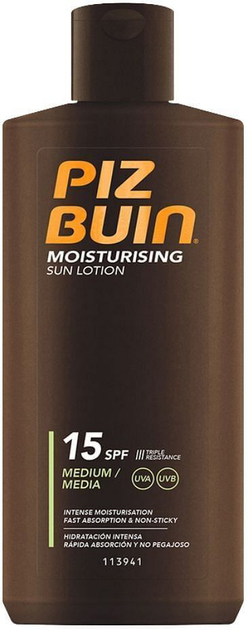 Nawilżający lotion do opalania Piz Buin SPF 15 200 ml (3574661464978) - obraz 1