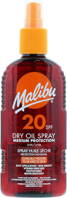 Олія-спрей для засмаги Malibu Dry Oil SPF 20 200 мл (5025135113437) - зображення 1