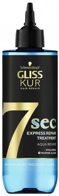 Serum do włosów Schwarzkopf Gliss Kur 7 sec Express-Repair Aqua Revive 200 ml (4015100723366) - obraz 1