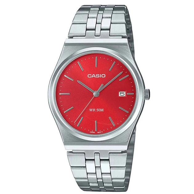 Наручные часы CASIO MTP-B145D-4A2VEF Красный/Серебристый – купить