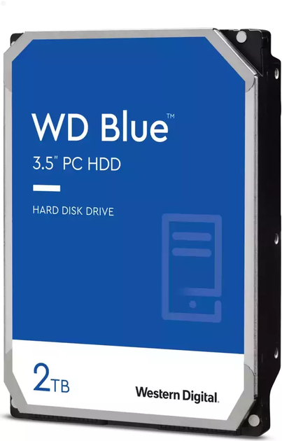 Жорсткий диск 3.5" 2TB Western Digital WD Blue (SATA 6Gb/s, 64MB, 5400rpm) (WD20EARZ) - Фото 1 Жорсткий диск 3.5" 2TB Western Digital WD Blue (SATA 6Gb/s, 64MB, 5400rpm) (WD20EARZ) - изображение 1