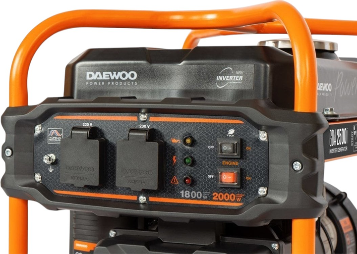 Інверторний генератор бензиновий Daewoo GDA2500i 1.8 кВт ручний пуск (GDA2500I) - зображення 8