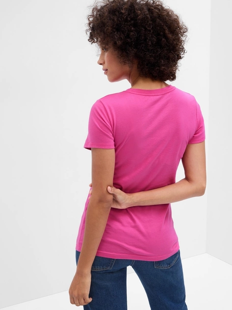 Koszulka damska bawełniana GAP 268820-89 L Różowa (1200116340604) - obraz 2