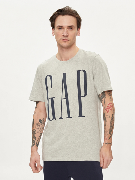 Футболка чоловіча чоловічі GAP 866774-01 S Cіра (1200132694897) - зображення 1