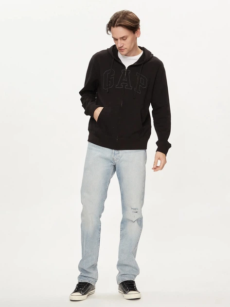 Bluza męska rozpinana z kapturem GAP 868454-00 S Grafitowa (1200132977754) - obraz 3