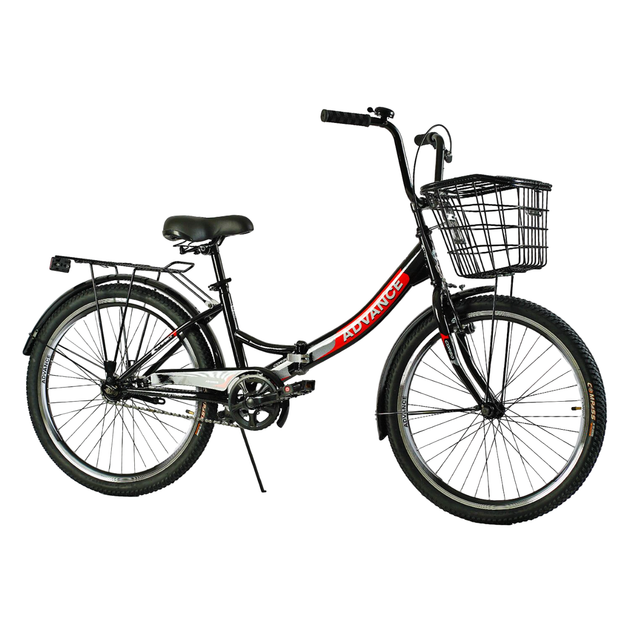 Велосипед міський Corso Advance 24" рама 14" чорний складний AD-24400 - Фото 3 Велосипед міський Corso Advance 24" рама 14" чорний складний AD-24400 - зображення 3