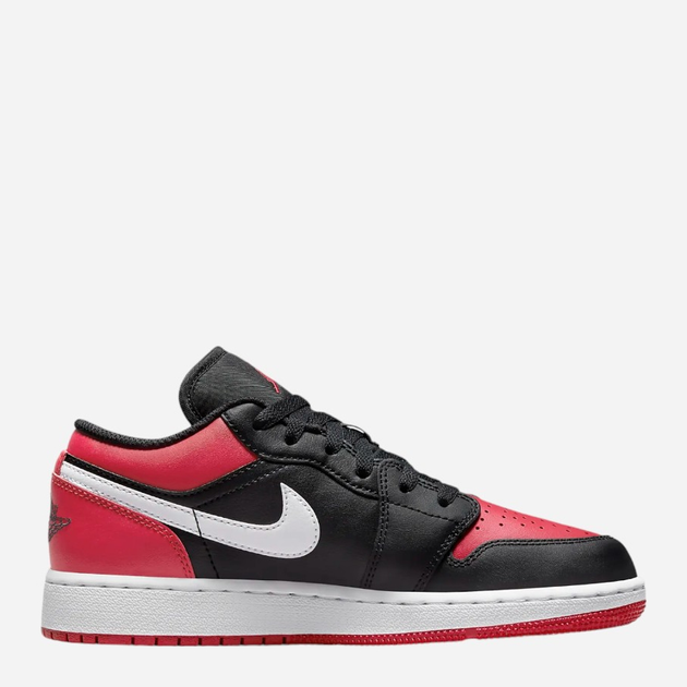Підліткові кеди для хлопчика Nike Air Jordan 1 Low (GS) 553560-066 40 Чорний/Червоний (196604828369) - зображення 1