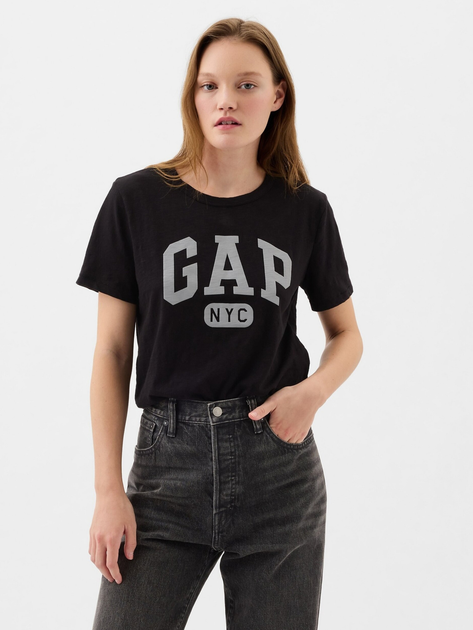 Футболка бавовняна жіноча GAP 871344-05 S Чорна (1200132950030) - зображення 1