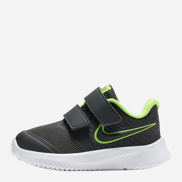 Buty sportowe chłopięce na rzepy Nike Star Runner 2 (TDV) AT1803-004 19.5 Czarne z jasnozielonym (193146216661) - obraz 3