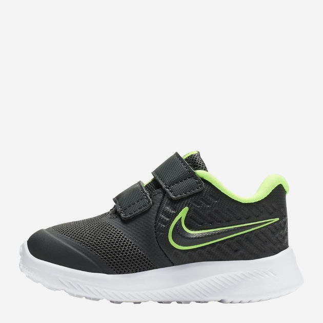 Buty sportowe chłopięce na rzepy Nike Star Runner 2 (TDV) AT1803-004 19.5 Czarne z jasnozielonym (193146216661) - obraz 4