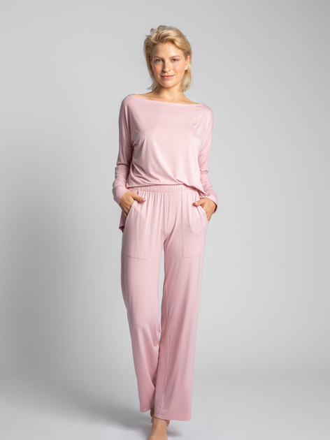 Spodnie piżamowe damskie LaLupa LA028 M Różowe (5903887610599) - obraz 1