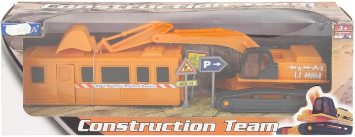 Zestaw maszyn budowlanych Teama Construction Team Koparka + Kontener (4897021683208) - obraz 1