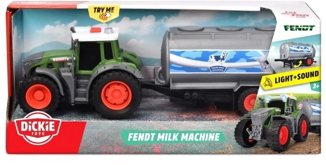 Traktor Dickie Toys Fendt Milk Machine z przyczepą na mleko (4006333080647) - obraz 1