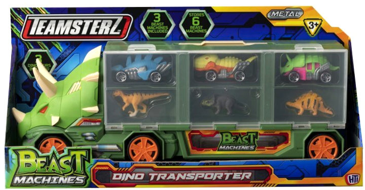 Набір машинок HTI Teamsterz Beast Machines Dinosaur Transporter (5050841747317) - зображення 1