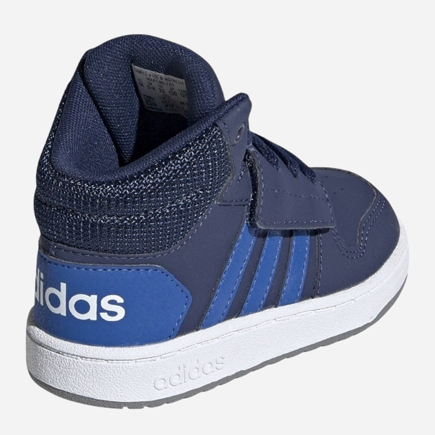 Дитячі високі кросівки для хлопчика Adidas Hoops Mid 2.0 I EE6714 22 Сині (4061615968372) - зображення 2