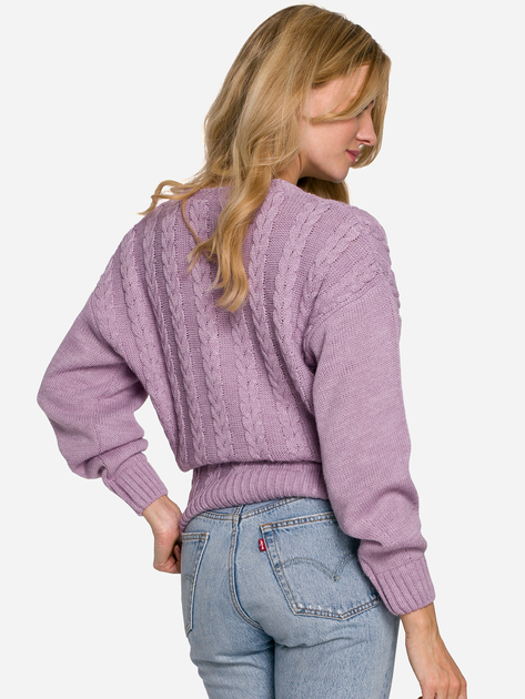 Пуловер жіночий Makover K105 S/M Фіолетовий (5903887614184) - зображення 2