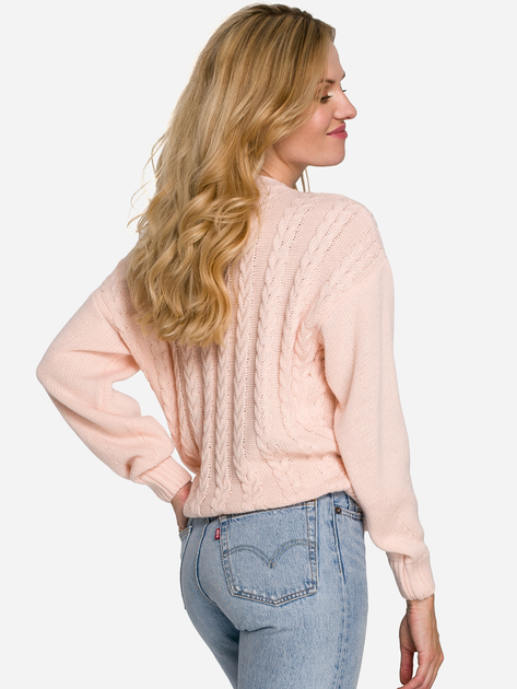 Пуловер жіночий Makover K105 L/XL Світло-рожевий (5903887614115) - зображення 2