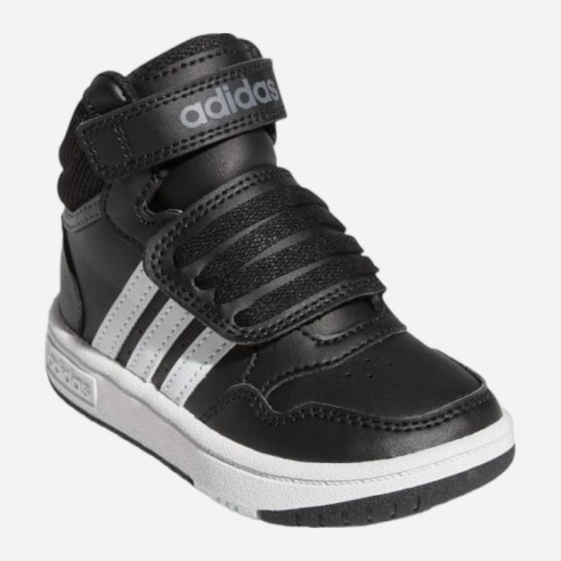 Buty sportowe chłopięce na rzepy za kostkę Adidas Hoops Mid 3.0 AC I GW0408 26.5 Czarne (4065418424554) - obraz 2