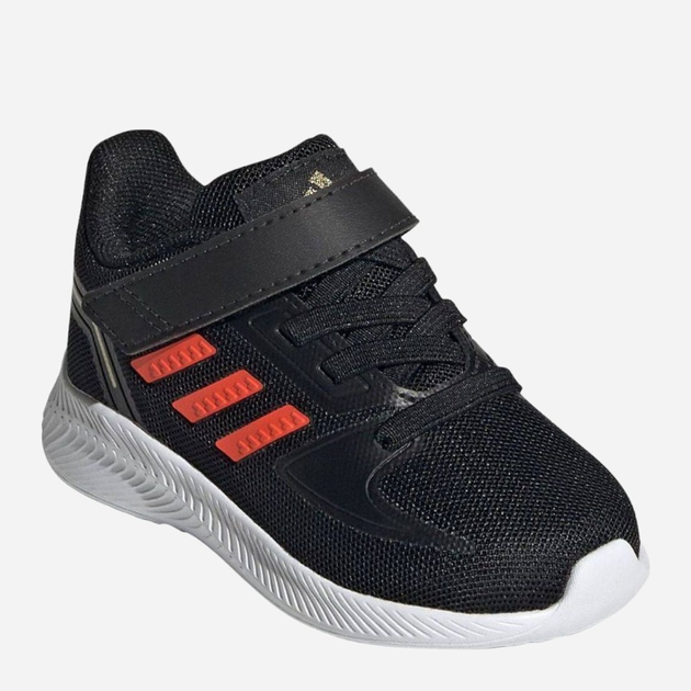 Buty sportowe chłopięce na rzepy Adidas Tensaur Run 2.0 I GZ7428 19 Czarne (4064047990218) - obraz 2