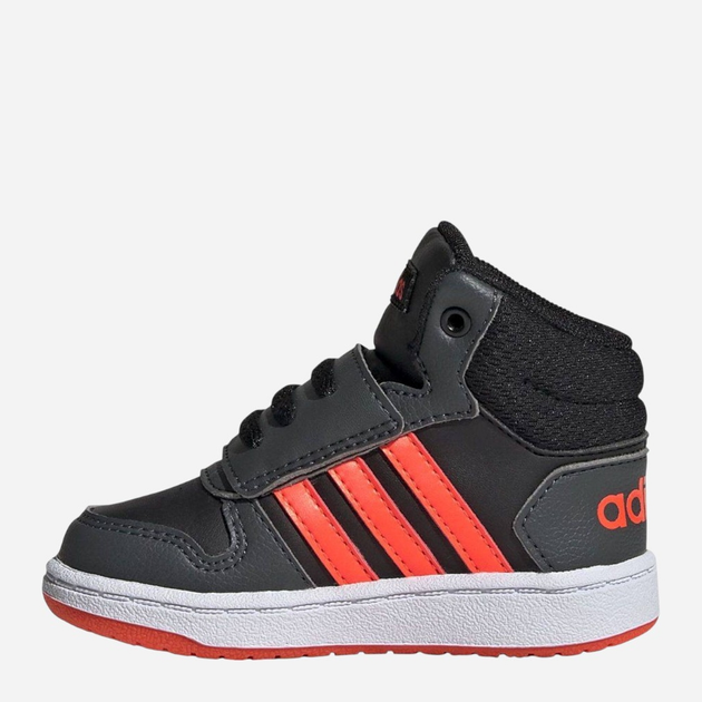 Дитячі високі кросівки для хлопчика adidas Hoops Mid 2.0 I GZ7780 22 Чорні (4064049358993) - зображення 3
