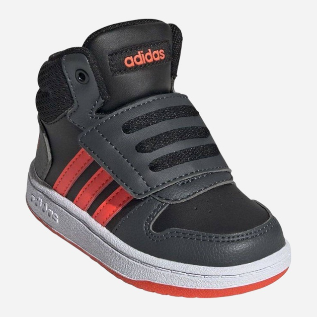 Buty sportowe chłopięce na rzepy za kostkę Adidas Hoops Mid 2.0 I GZ7780 23 Czarne (4064049362631) - obraz 2